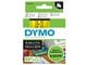 Papir, Fotopapir og Etiketter - DYMO D1 tape | 6mm x 7m rulle | sort på gul - 43618