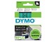 Papir, Fotopapir og Etiketter - DYMO D1 tape | 9mm x 7m rulle | sort på grøn - 409190