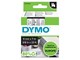 Papir, Fotopapir og Etiketter - DYMO D1 tape | 9mm x 7m rulle | sort på klar - 40910