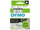 Papir, Fotopapir og Etiketter - DYMO D1 tape | 12mm x 7m rulle | sort på klar - S0720500
