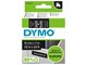 Papir, Fotopapir og Etiketter - DYMO D1 tape | 12mm x 7m rulle | hvid på sort - S0720610