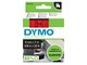 Papir, Fotopapir og Etiketter - DYMO D1 tape | 9mm x 7m rulle | sort på rød - S0720720