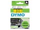 Papir, Fotopapir og Etiketter - DYMO D1 tape | 9mm x 7m rulle | sort på gul - S0720730