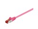 Netværkskabel - Pro LAN CAT 6 STP - Pink - 1m - 4040849934346