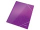 Mapper og Clipboards - Leitz 3-klap elastikmappe WOW A4 Lilla - 39820062
