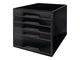 Skrivebordstilbehør - Leitz Skuffekabinet Desk Cube  5-skuffer Sort - 52531095