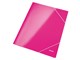 Mapper og Clipboards - Leitz 3-klap elastikmappe  WOW A4 Pink - 3982-00-23
