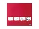 Konference & Præsentation - Nobo Whiteboard glastavle  450x450 mm, rød - 1903955