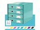 Arkivering & Opbevaring - Leitz Skuffekabinet Click & Store WOW 4 skuffer Isblå - 60490051