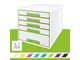 Skrivebordstilbehør - Leitz Skuffekabinet Desk Cube WOW 5-skuffer Grøn - 52142054