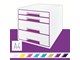 Arkivering & Opbevaring - Leitz Skuffekabinet Desk Cube WOW 4-skuffer Lilla - 52132062