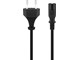 Strømkabel (ekstern) - Pro Strømkabel C7 (2 pins) - Sort - 0.5 m - Lige - 4040849973598