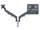 Skærmholder - Leitz Ergo pladsbesparende dual monitor arm & laptop arm, Grå - 65380089