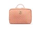 Anden personlig pleje - Gillian Jones 2-Rums Traincase - Coral Quiltet nylon - 10007-40