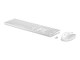 Tastatur - HP 650 - Tastatur & Mus sæt - Dansk - Hvid - 4R016AA#UUW