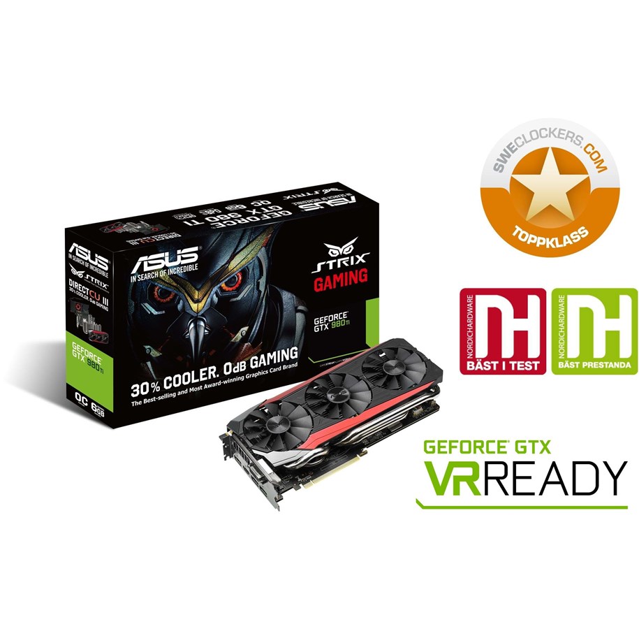 Grafikkort - ASUS GeForce GTX 980 Ti - 6GB GDDR5 RAM - Grafikkort - 90YV08J0-M0NM00