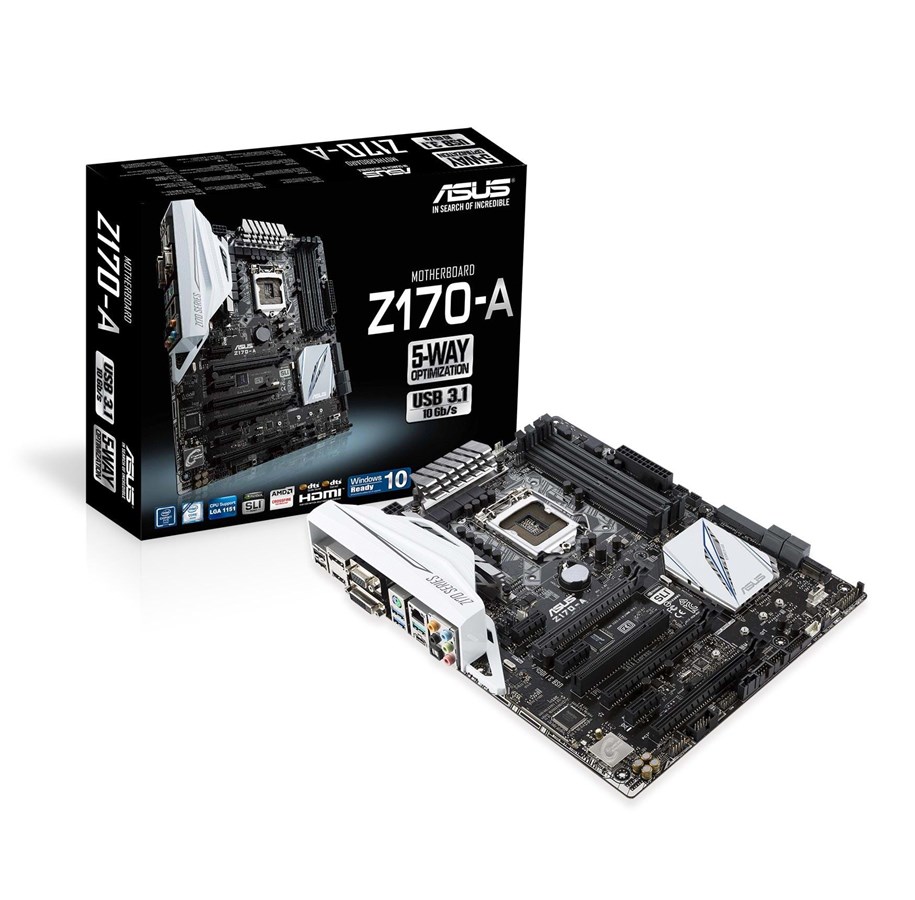 Bundkort - ASUS Z170-A Bundkort - Intel Z170 - Intel LGA1151 - DDR4 RAM - ATX - 90MB0LS0-M0EAY0