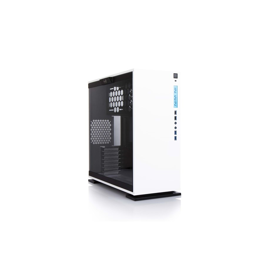 In Win 303 White Tempered Glass Kabinet Miditower Hvid