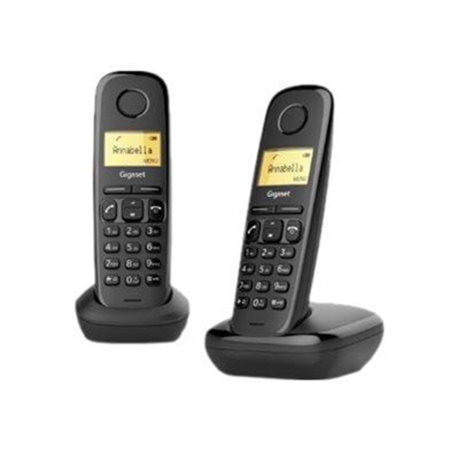 Gigaset Telefon AE690A Duo Anthrazit – Schnurloses Telefon Für Zuhause, Mit Zwei Hörern