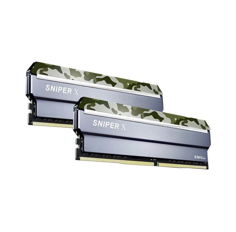 RAM - G.Skill Sniper X DDR4-3200 - 32GB - CL16 - Dual Channel (2 pcs) - Intel XMP - Sølv - F4-3200C16D-32GSXFB