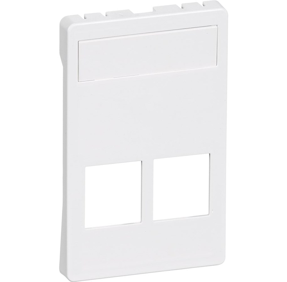 Lauritz Knudsen - LK FUGA afdækning for dataudtag 2 x Actassi 1½ modul, hvid - 580D6032