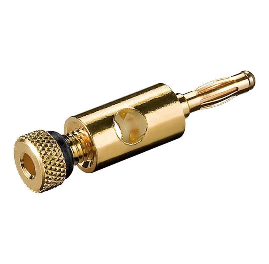 Skærmkabel - Pro Banana Plug 4mm - gold - 4040849116834