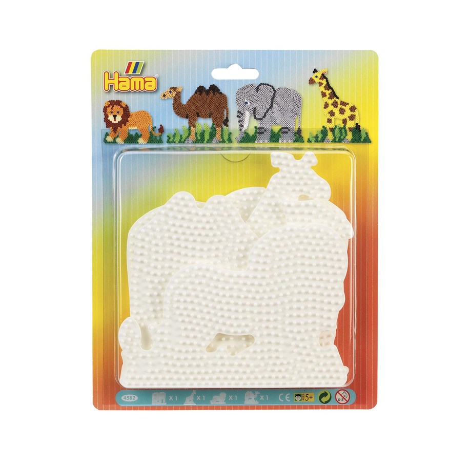 Kreativt Legetøj - Hama Ironing Beads Pegboards - Animals 4pcs. - 4582