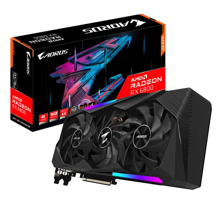 Grafikkort - GIGABYTE Radeon RX 6800 AORUS Master - 16GB GDDR6 RAM - Grafikkort - GV-R68AORUS M-16GD