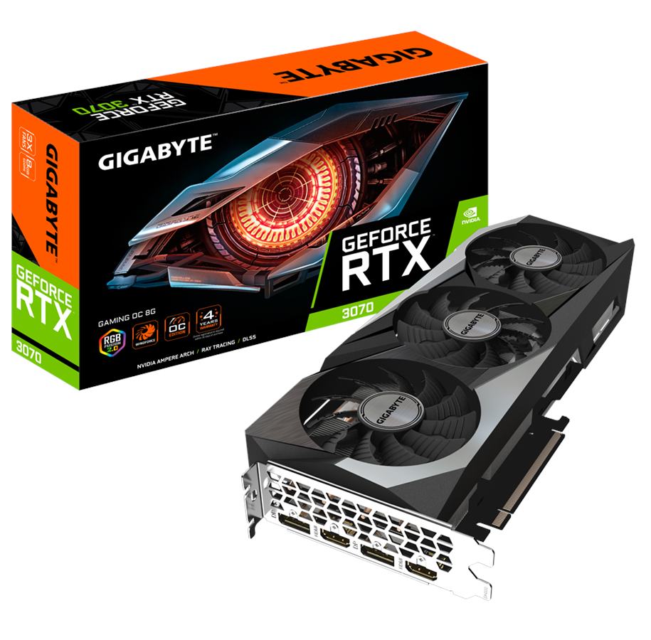 Grafikkort - GIGABYTE GeForce RTX 3070 GAMING OC LHR - 8GB GDDR6 RAM - Grafikkort - GV-N3070GAMING OC-8GD 2.0