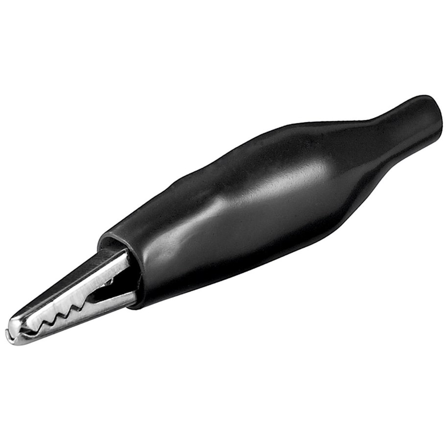 Kabler, ledninger, afdækning og brandsikring - Pro Alligator clip black - 4040849114182