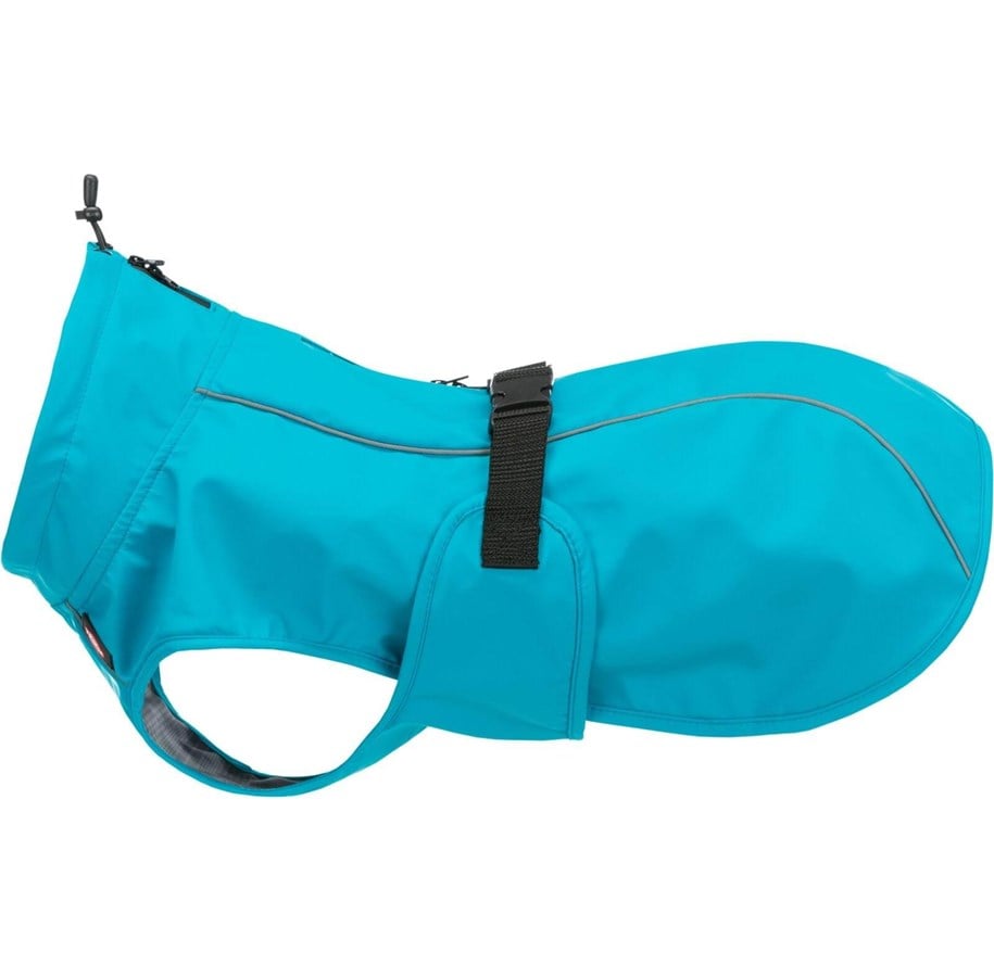 Hunde - Trixie Vimy Dog Raincoat Blue Circum: 20-39cm Length: 25cm - TX680200