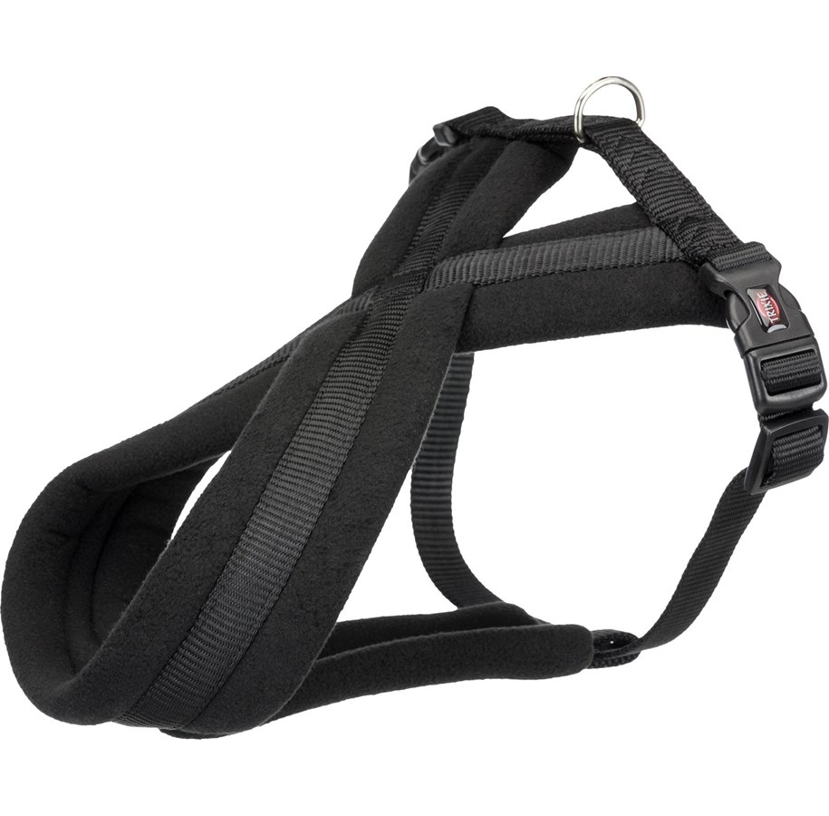 Hunde - Trixie Premium touring harness L–XL: 70–110 cm/25 mm black - TX204201