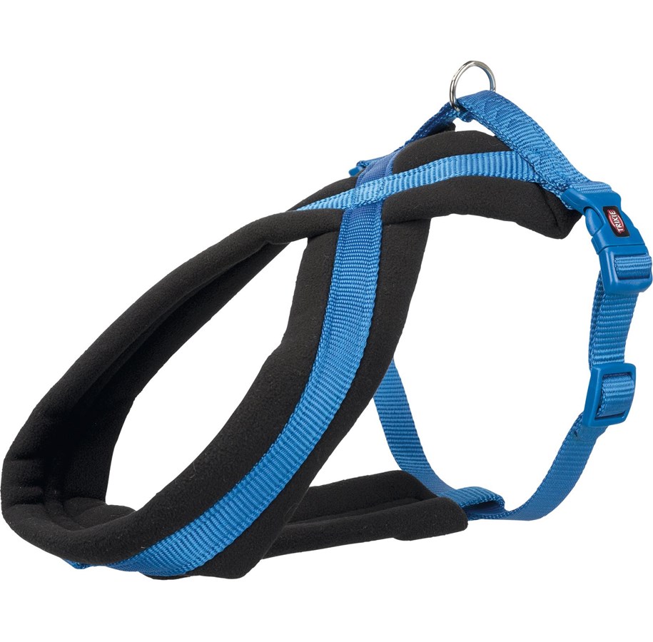 Hunde - Trixie Premium touring harness S: 35–65 cm/20 mm royal blue - TX203702