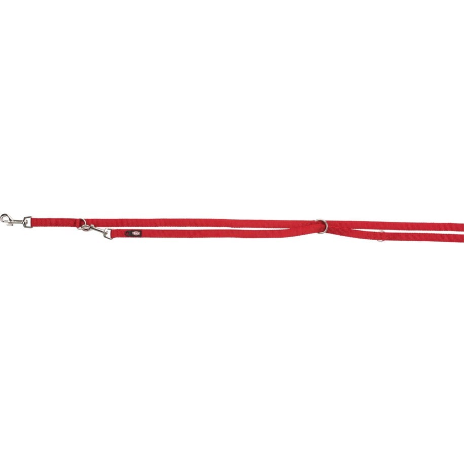 Hunde - Trixie Premium adjustable lead double-layered L–XL: 2.00 m/25 mm red - TX200903