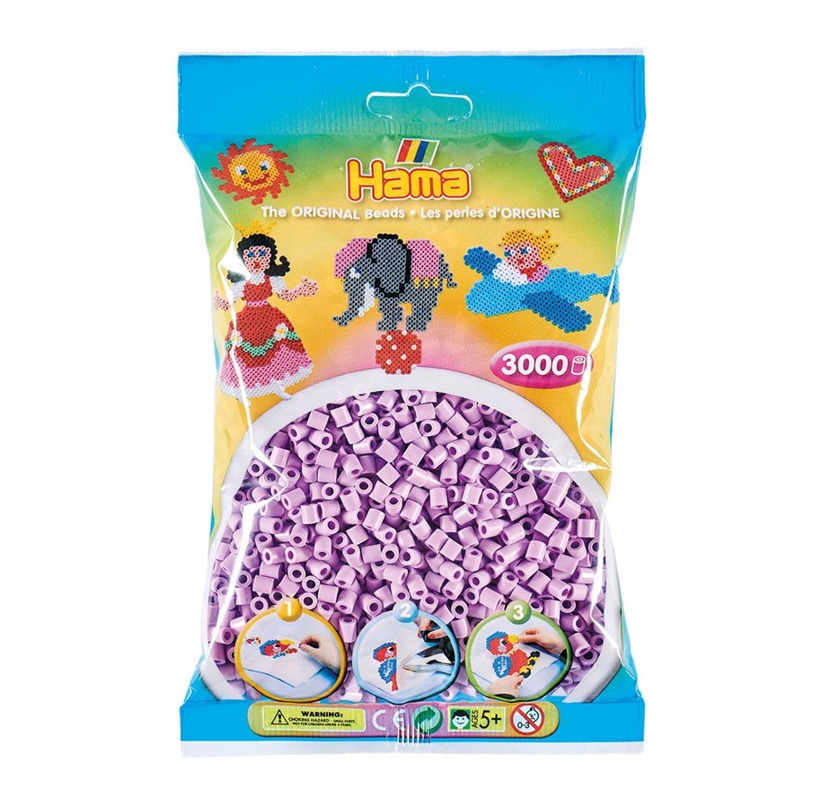 Kreativt Legetøj - Hama Beads - Pastel Purple 3000 pcs - 201-96