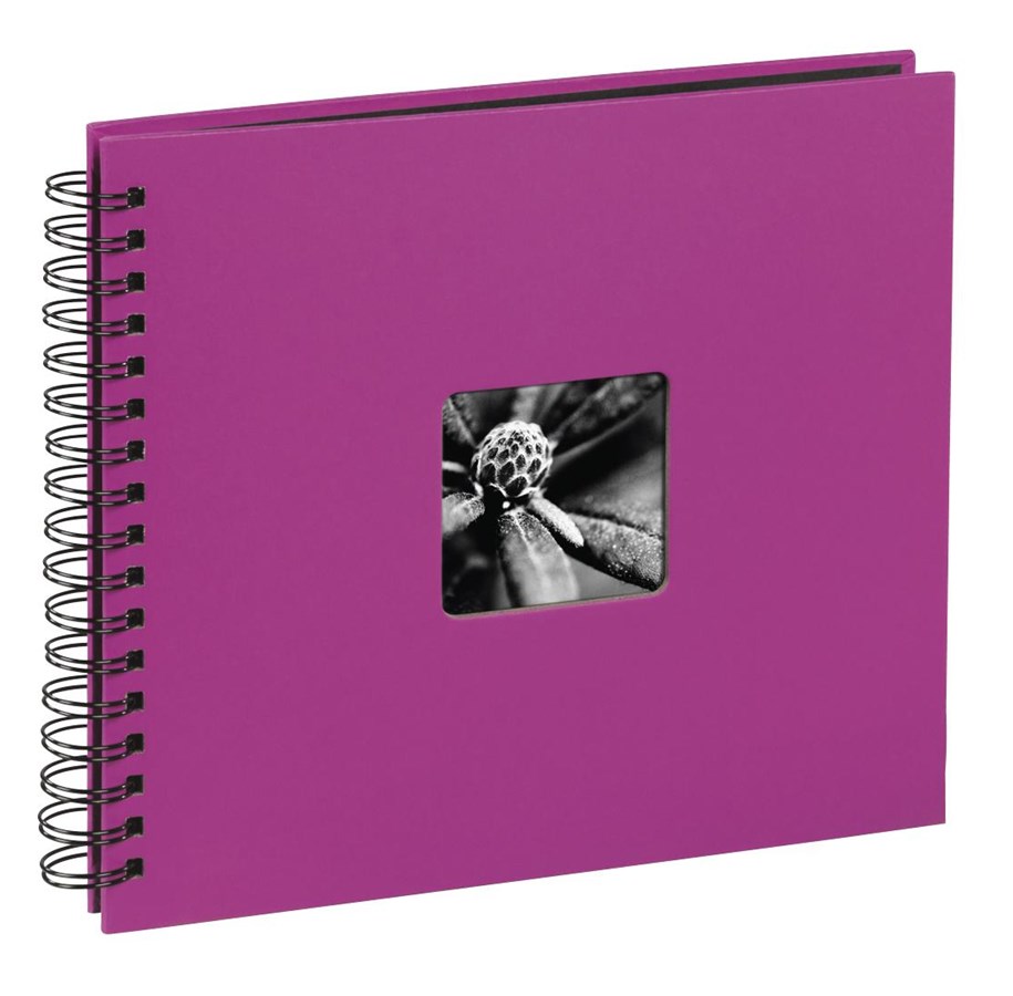 Fotoalbum & -arkivering - Hama "Fine Art" Spiral Album 28 x 24 cm 50 Black Pages pink - 113680