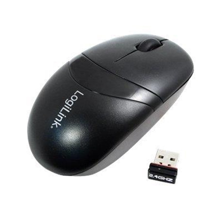 Mus - LogiLink Mouse optical wireless 2.4 GHz with 3 Button black - Mus - Optisk - 3 knapper - Sort - ID0069