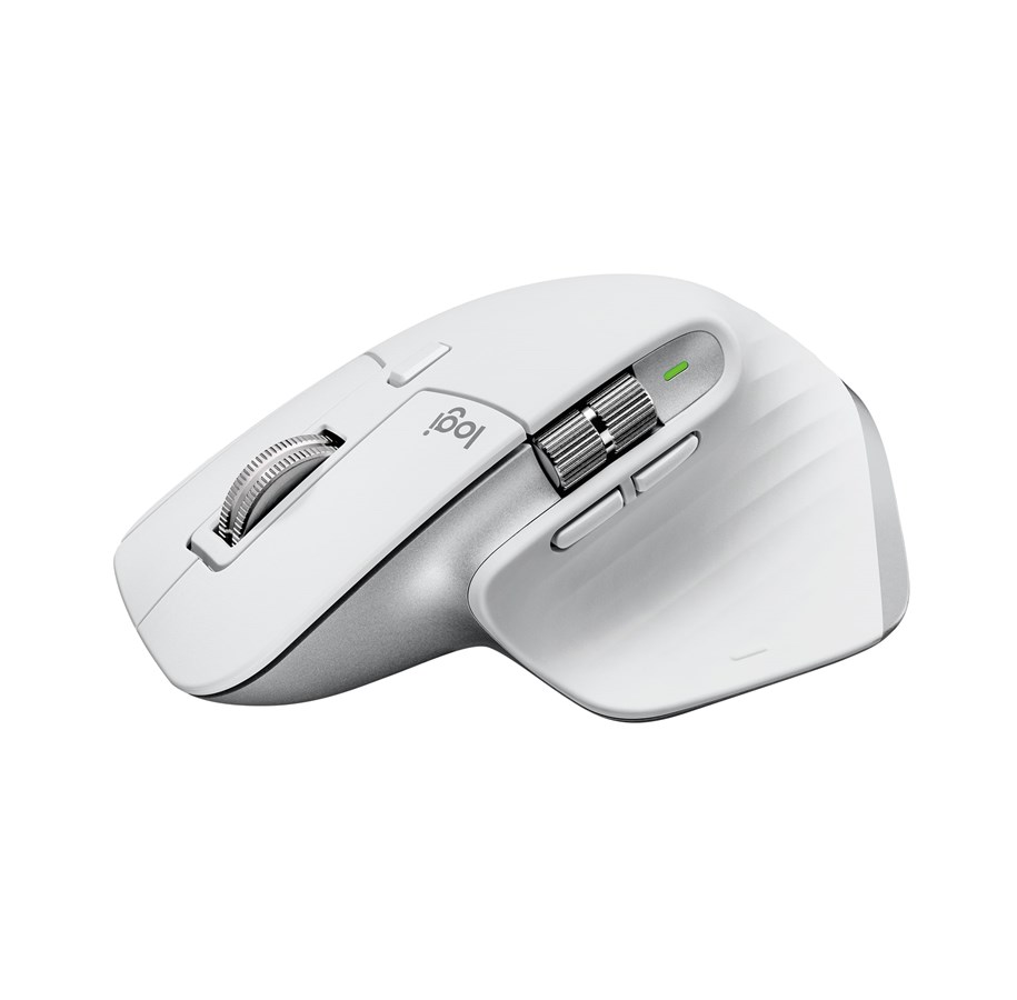 Mus - Logitech MX Master 3S for Mac Performance Wireless Mouse - Pale Grey - Ergonomisk mus - Laser - 7 knapper - Hvid - 910-006572