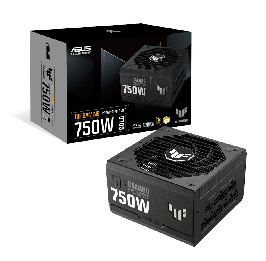 Strømforsyning - ASUS TUF GAMING 750G - ATX 3.1 Strømforsyning - 750 Watt - 135 mm - ATX 3.1 - 80 Plus Gold certified - 90YE00S3-B0NA00