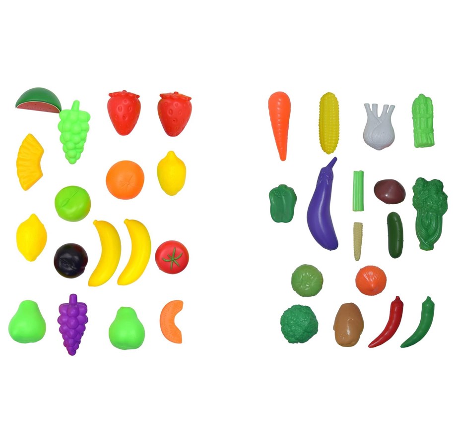 Legekøkken og udstyr - Junior Home Play Fruits Set 17 pcs 2 (Assorted) - 505143