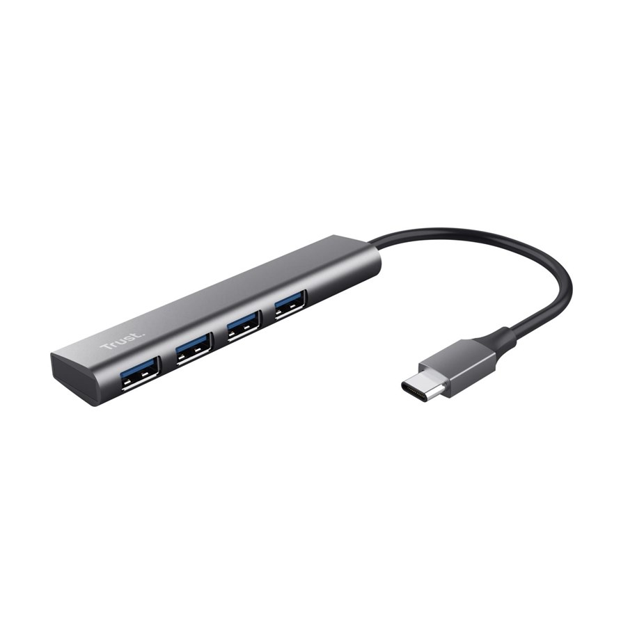 Dockingstation - Trust Halyx USB-C To 4 Port USB-A 3.2 Gen1 Hub - 24948