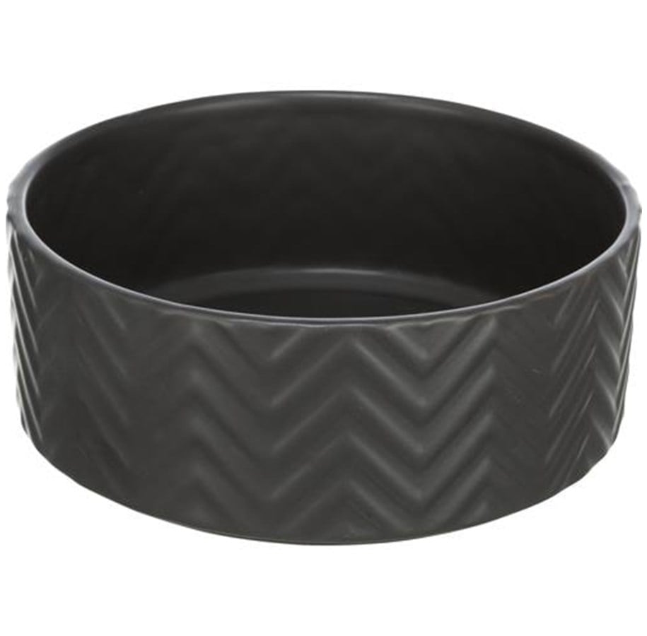 Hunde - Trixie Ceramic Bowl dog 0.9 l/ø 16 cm black - TX25021