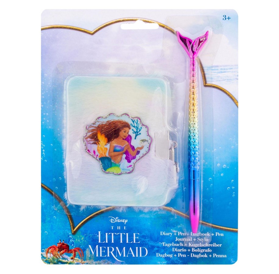 Kreativt Legetøj - Canenco The Little Mermaid Diary Plush with Pen - TLM99988
