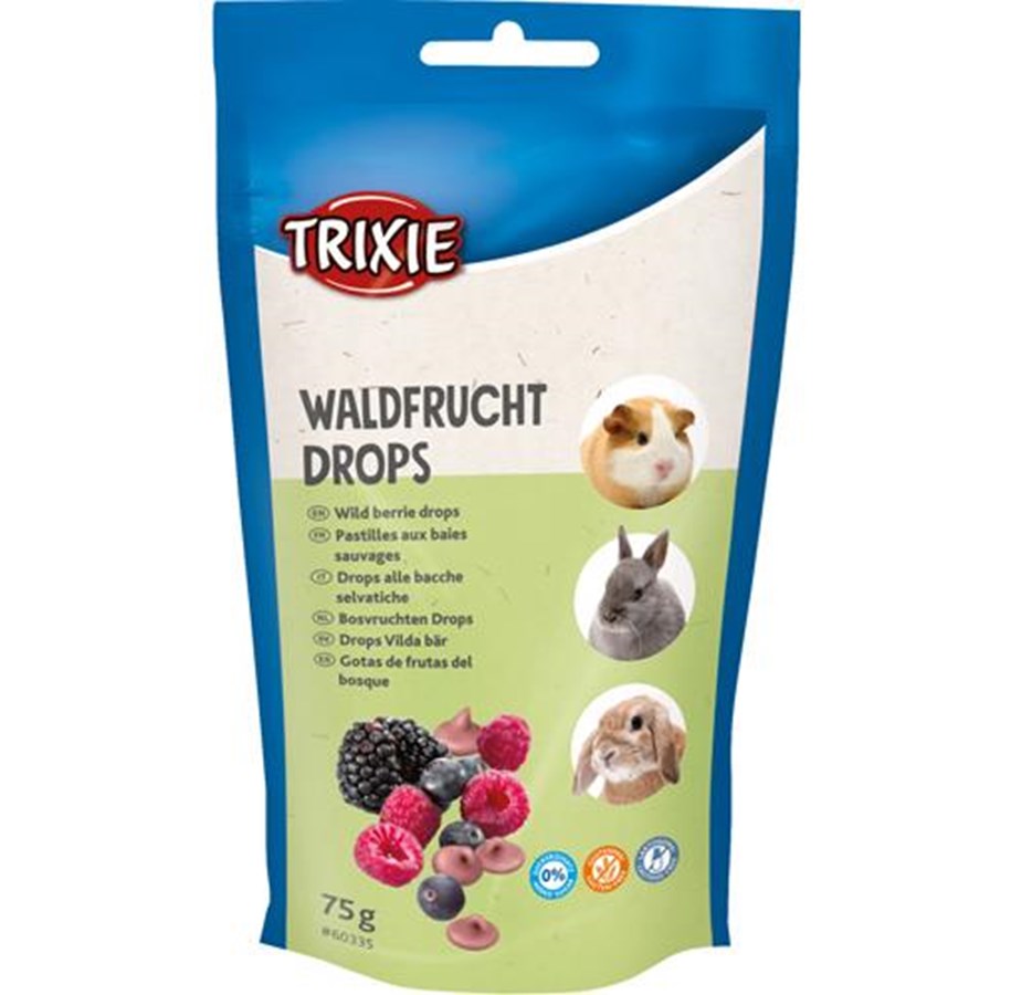 Kanin & gnaver - Trixie Wild berry drops 75g - TX60335