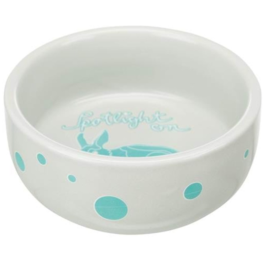 Kanin & gnaver - Trixie Ceramic Bowl rabbit 250 ml/ø 11 cm assorted colours - TX60739