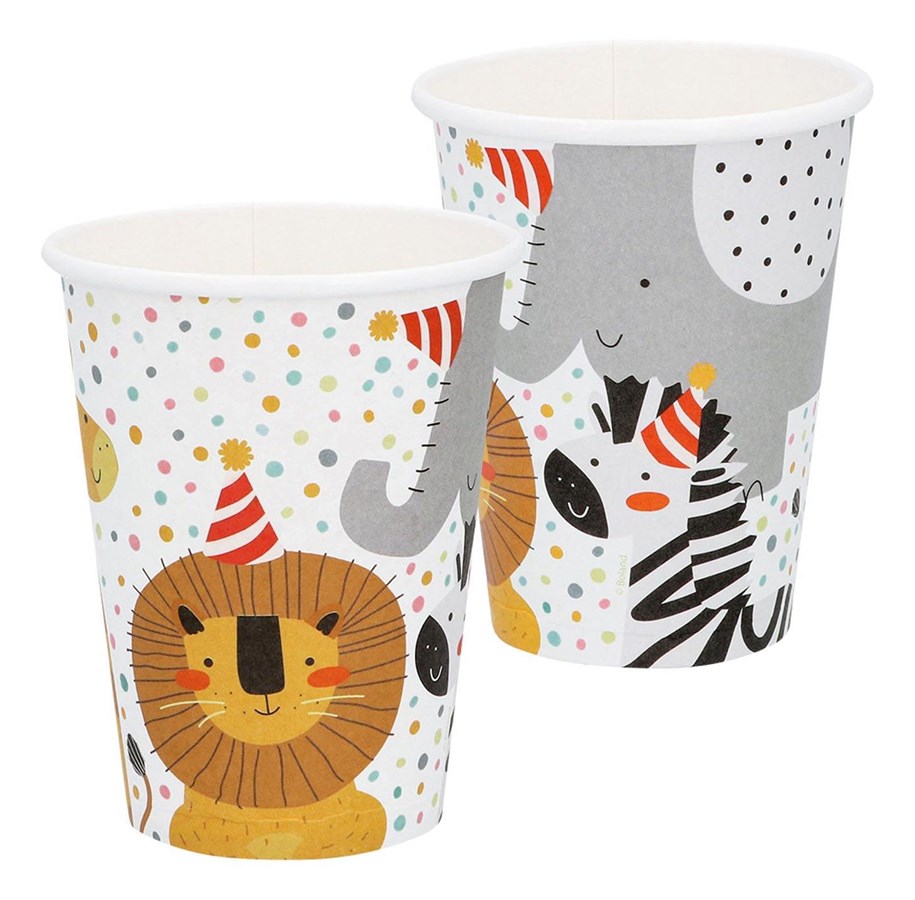 Legetøj - Boland Paper Cups Safari 8pcs. - 50211