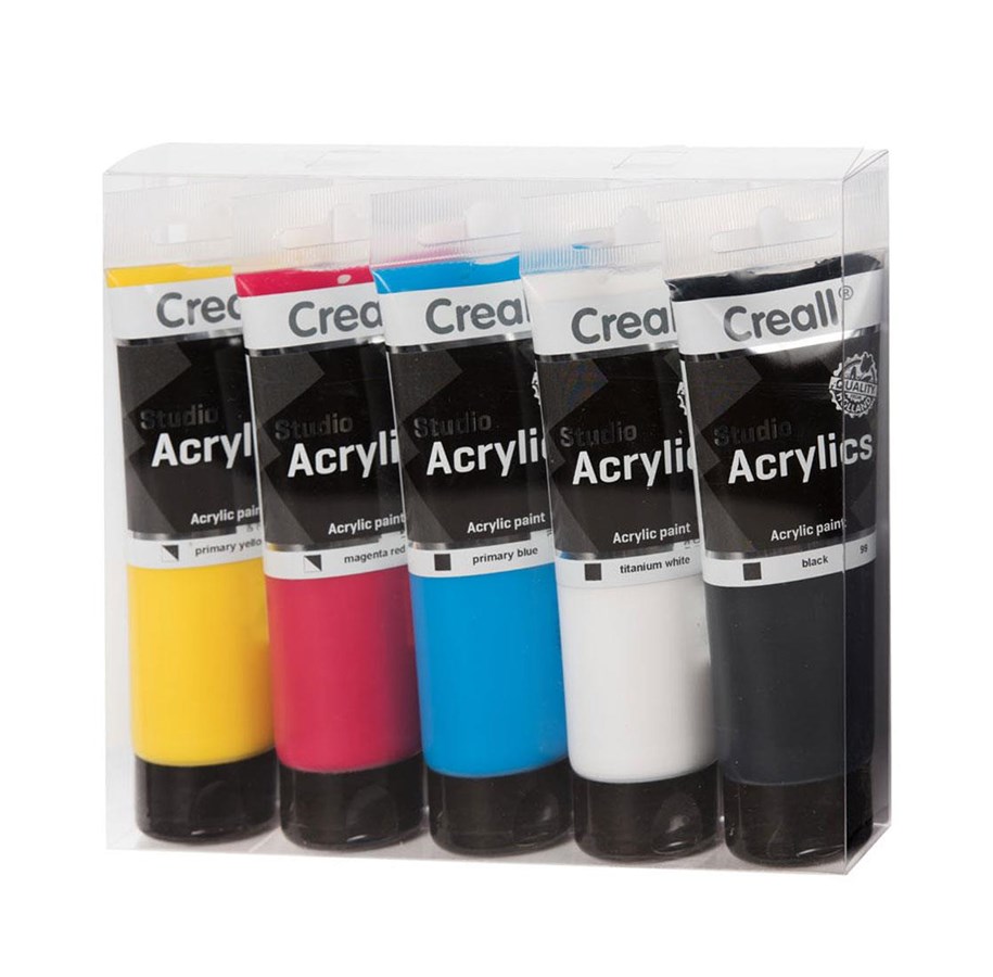 Kreativt Legetøj - Creall Studio Acrylic paint 5x120ml - 33800