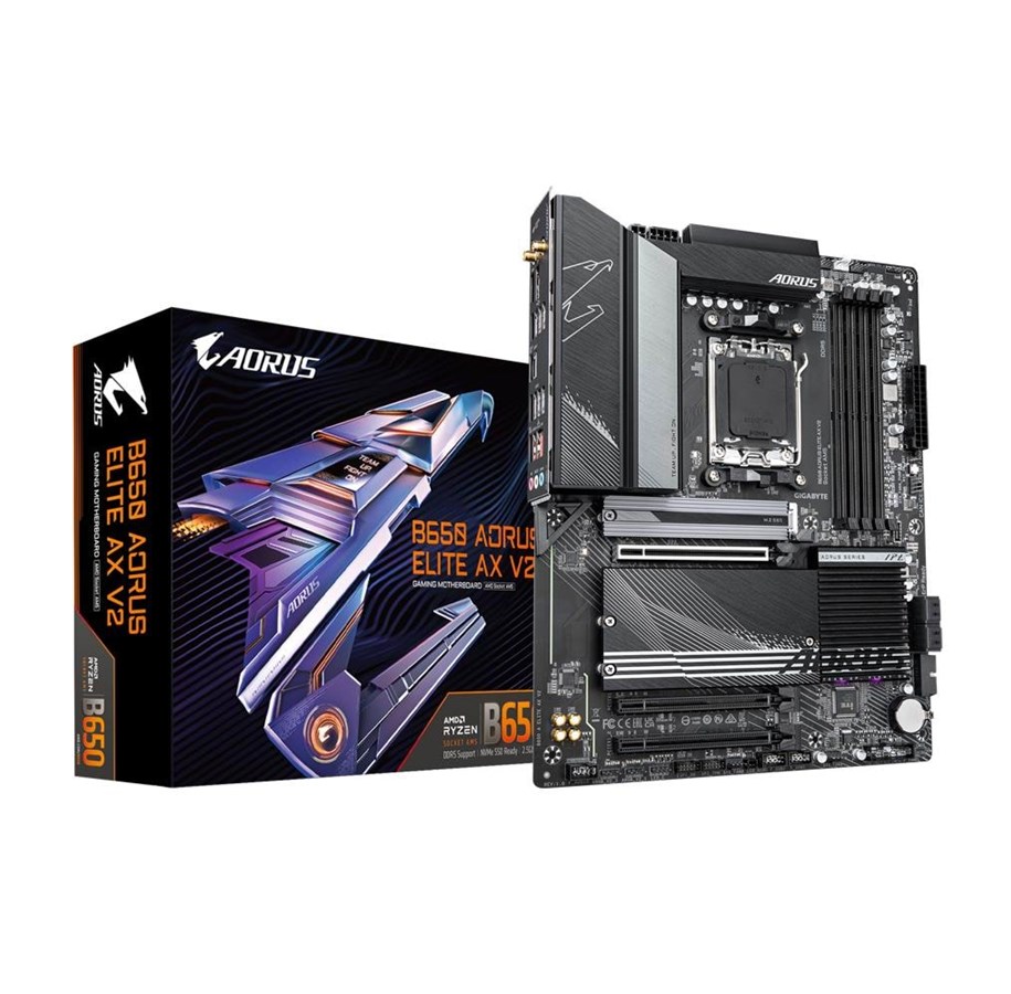 Bundkort - GIGABYTE B650 AORUS ELITE AX V2 Bundkort - AMD B650 - AMD AM5 socket - DDR5 RAM - ATX - B650 A ELITE AX V2