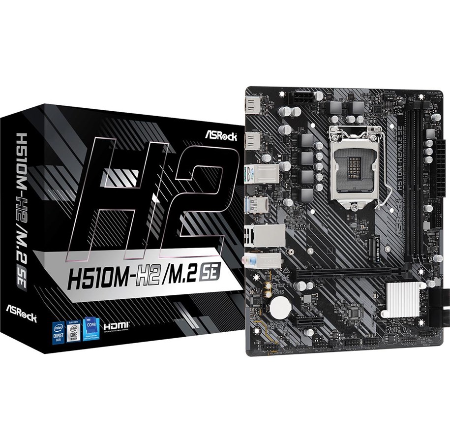 Bundkort - ASRock H510M-H2/M.2 SE Bundkort - Intel H470 - Intel LGA1200 - DDR4 RAM - Micro-ATX - 90-MXBMQ0-A0UAYZ