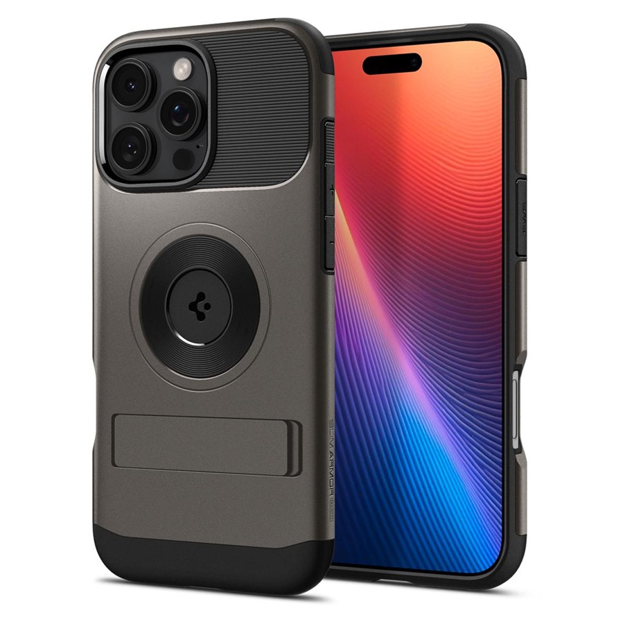 Mobil - Covers & Cases - Spigen Slim Armor MagSafe - Gunmetal - iPhone 16 Pro Max - ACS08033